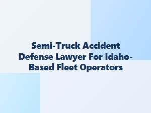 Idaho Fleet Truck Accident Defense Lawyer