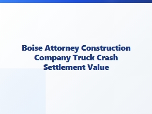 Construction Truck Crash Settlement Values in Boise